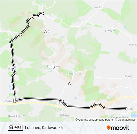 Автобус 403: карта маршрута