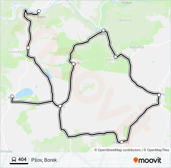 404 Bus Line Map