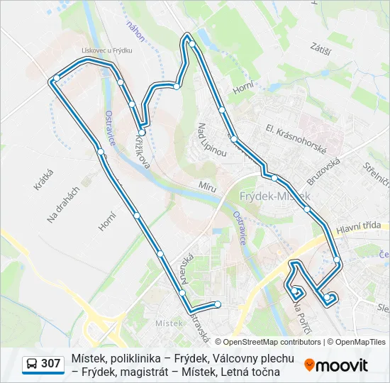 307 Bus Line Map