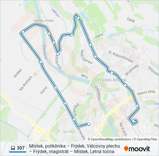 307 Bus Line Map