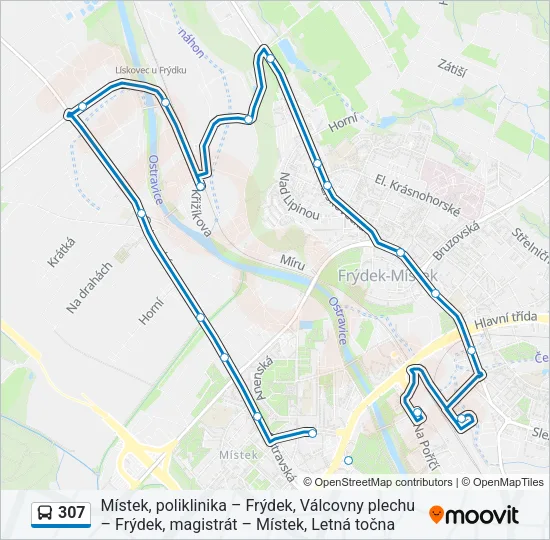 307 Bus Line Map