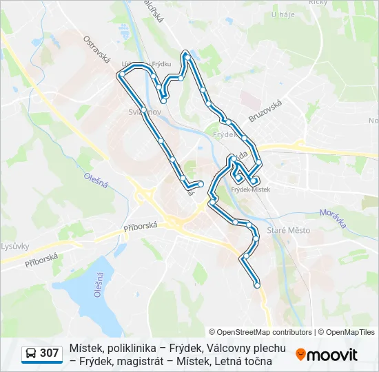 307 Bus Line Map