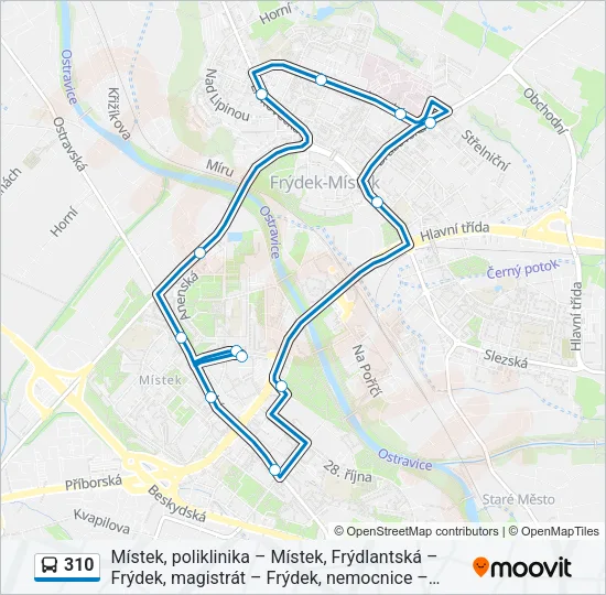 310 Bus Line Map