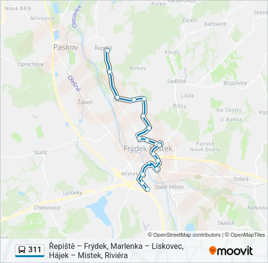 311 Bus Line Map