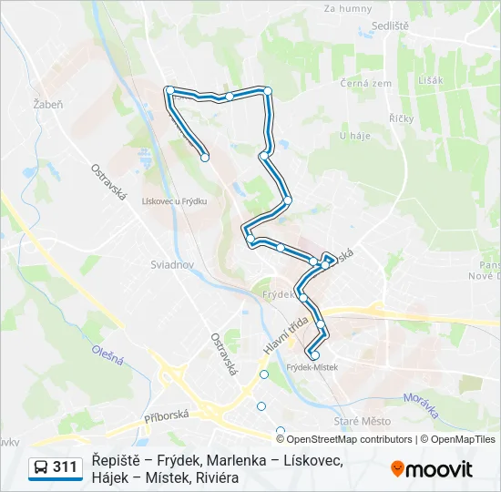 311 Bus Line Map