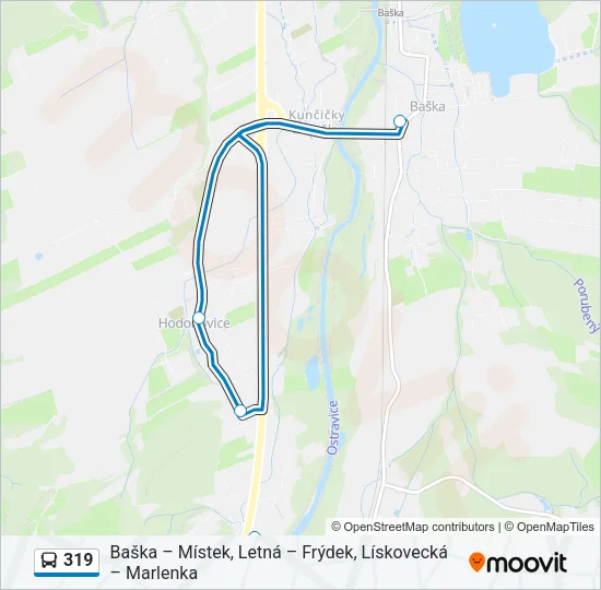 319 Bus Line Map