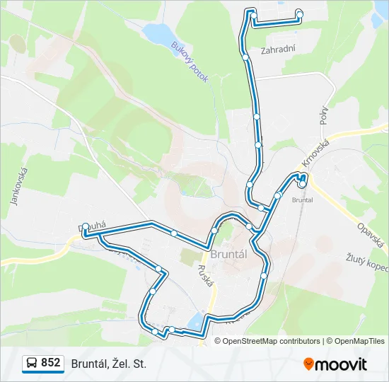 852 Bus Line Map