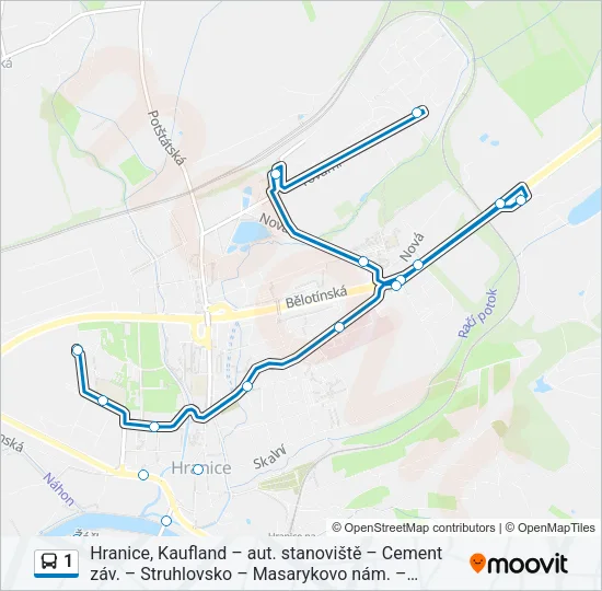 1 Bus Line Map