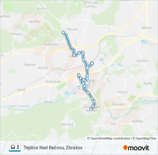 2 Bus Line Map