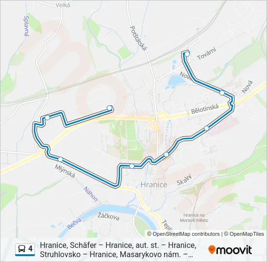 4 Bus Line Map