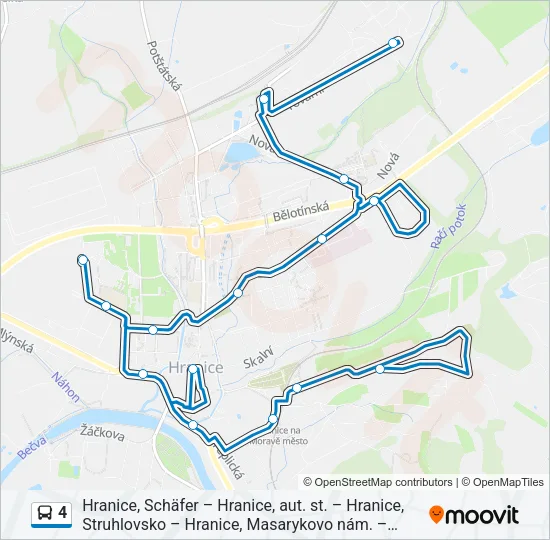 4 Bus Line Map