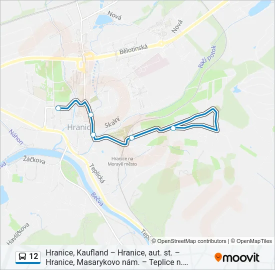 12 Bus Line Map