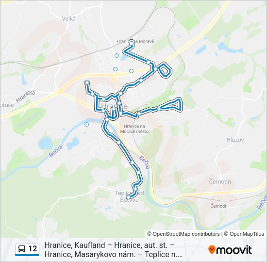 12 Bus Line Map