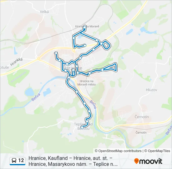12 Bus Line Map