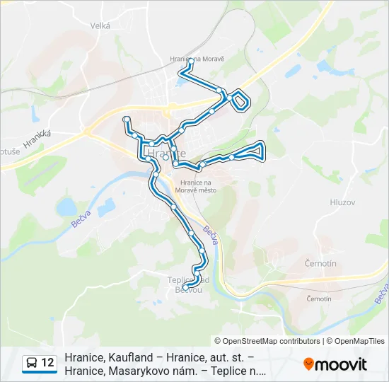 12 Bus Line Map