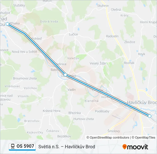 OS 5907 Train Line Map