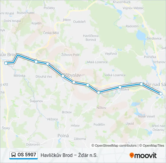 OS 5907 Bus Line Map