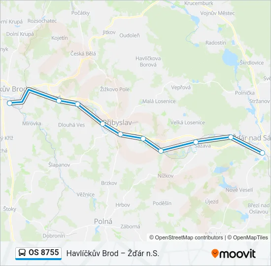 OS 8755 Bus Line Map