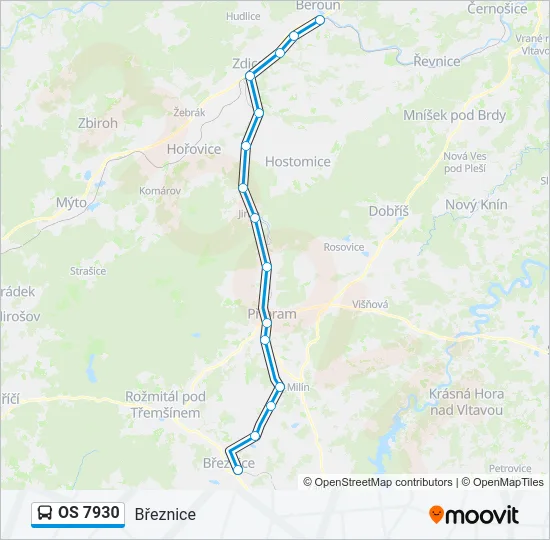 OS 7930 Bus Line Map