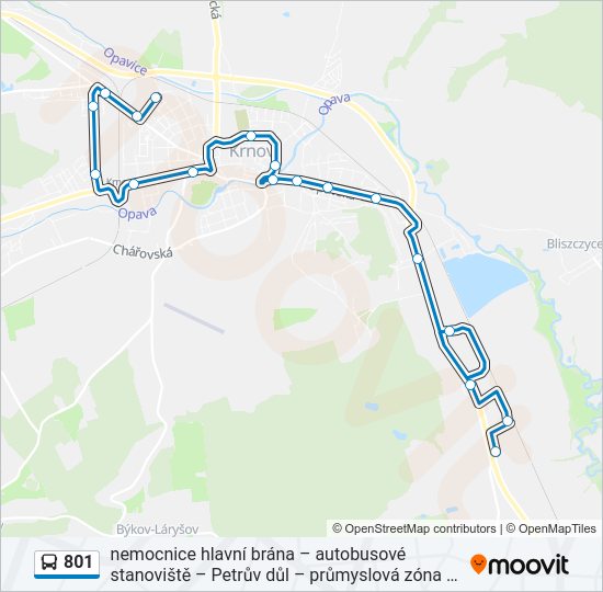 801 Route: Schedules, Stops & Maps - Krnov, Průmyslová Zóna Ii ...