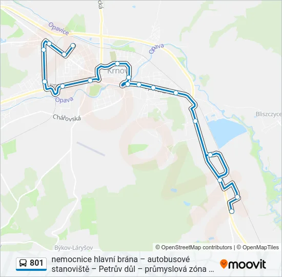 801 Bus Line Map