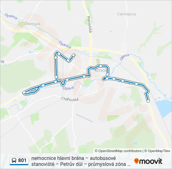 801 Bus Line Map