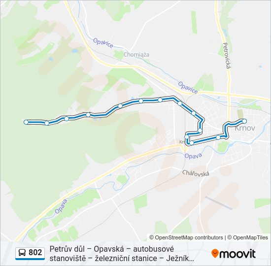 Автобус 802: карта маршрута