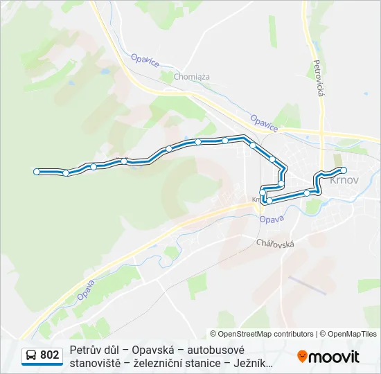 Автобус 802: карта маршрута
