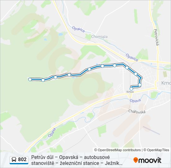 Автобус 802: карта маршрута