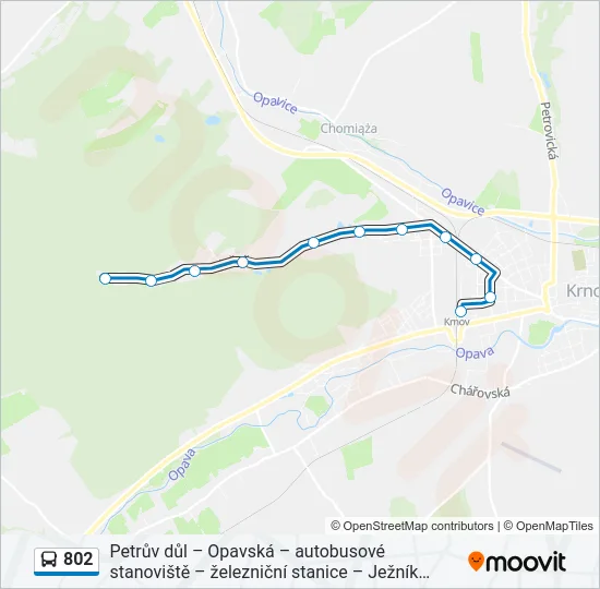 Автобус 802: карта маршрута