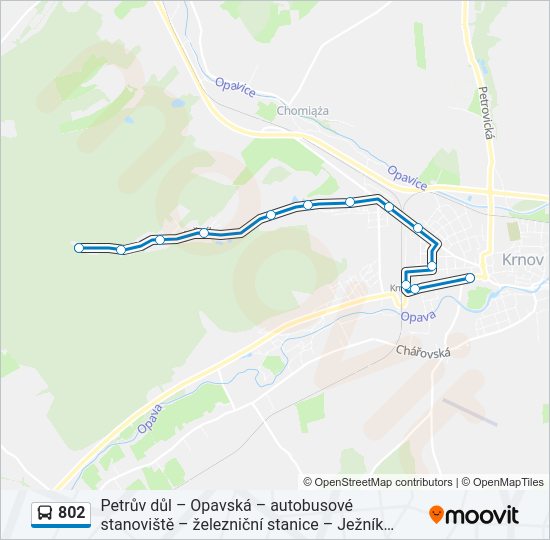 Автобус 802: карта маршрута