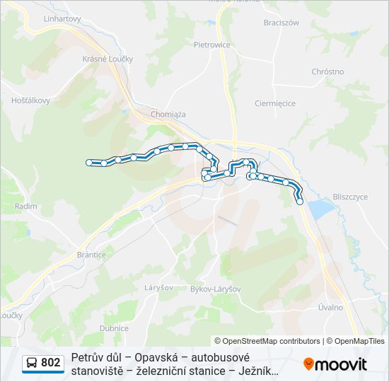Автобус 802: карта маршрута