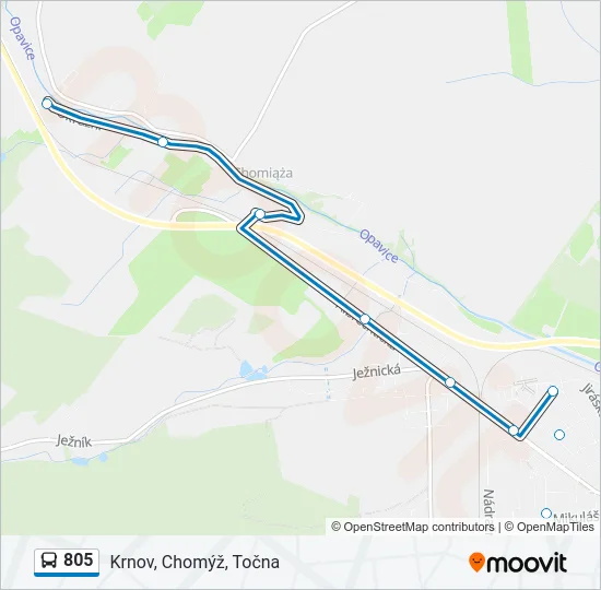 805 Bus Line Map