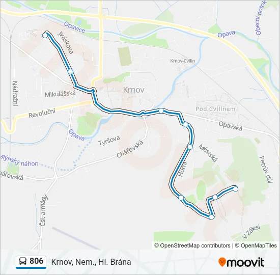 806 Bus Line Map