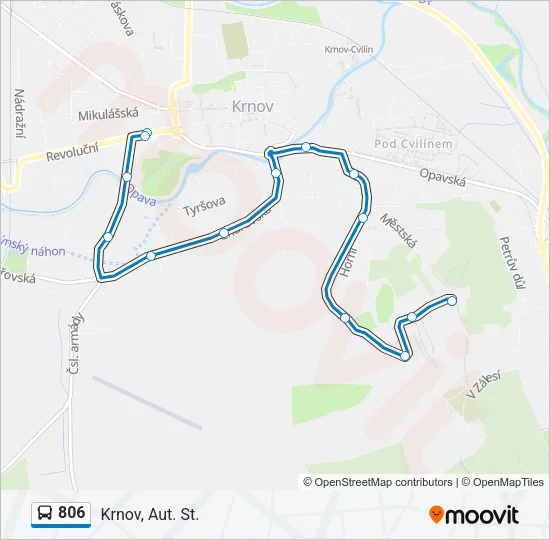 806 Bus Line Map