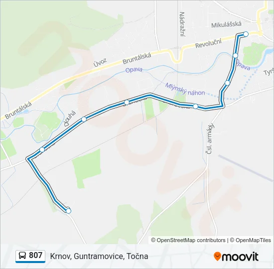 807 Bus Line Map