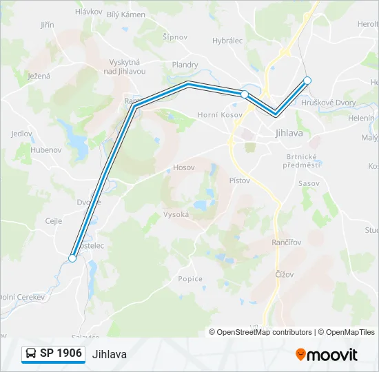 SP 1906 Bus Line Map