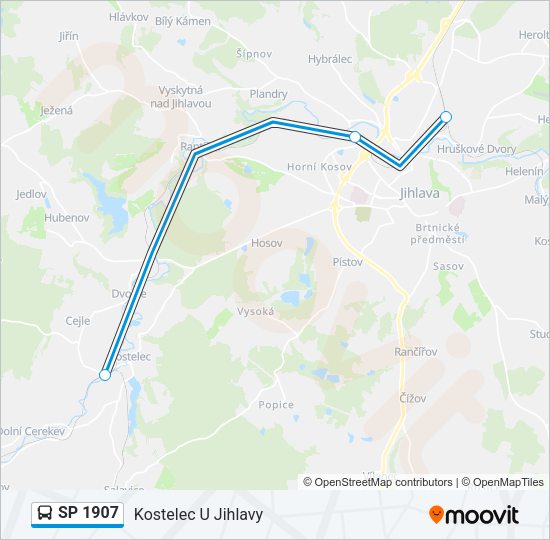 SP 1907 Bus Line Map