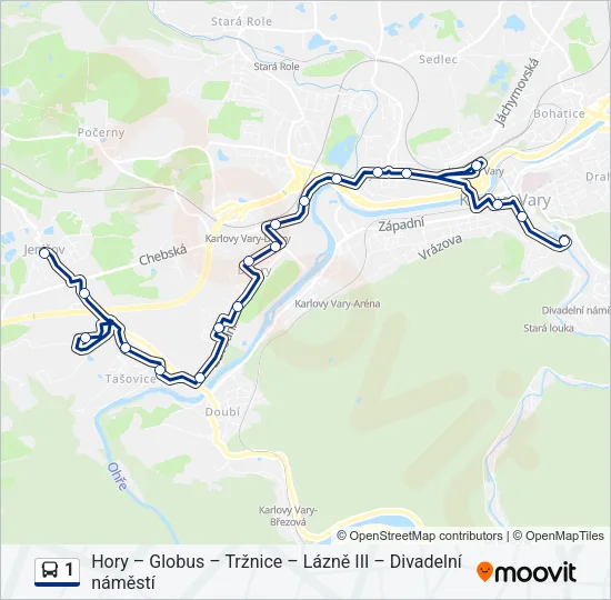 1 Bus Line Map