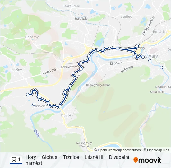1 Bus Line Map