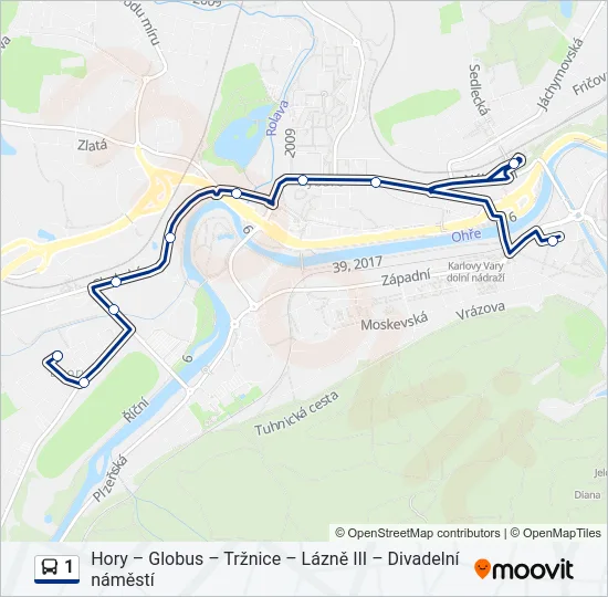 1 Bus Line Map