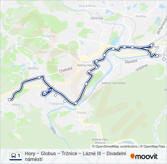 1 Bus Line Map