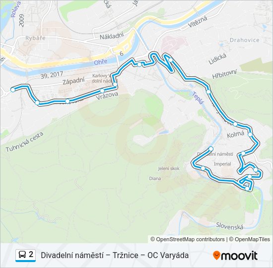 Автобус 2: карта маршрута
