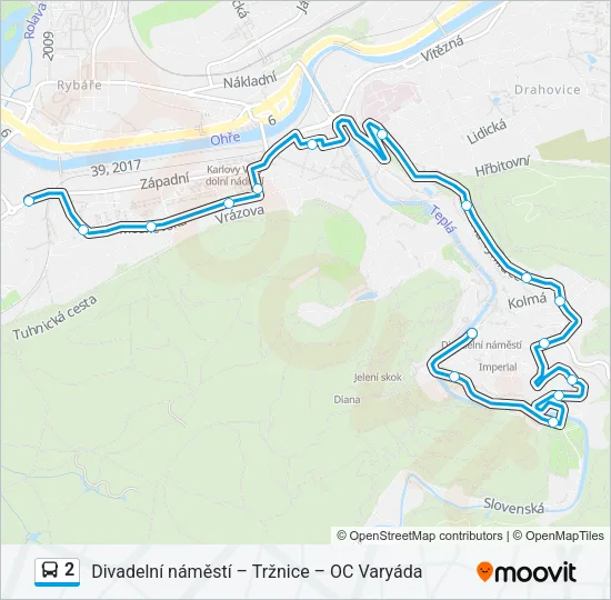 2 Bus Line Map