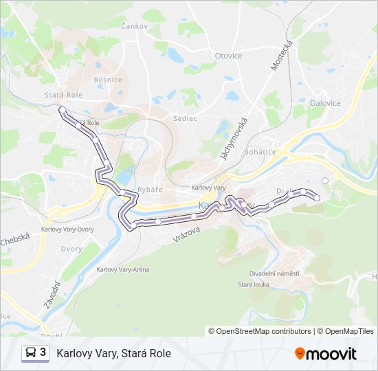 Автобус 3: карта маршрута