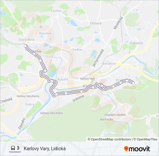 Автобус 3: карта маршрута
