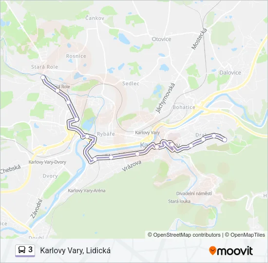 3 Bus Line Map
