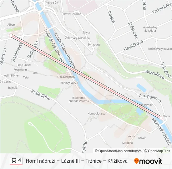 Автобус 4: карта маршрута