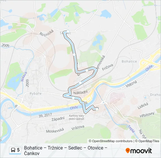5 Bus Line Map