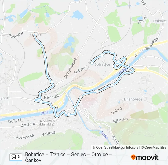5 Bus Line Map